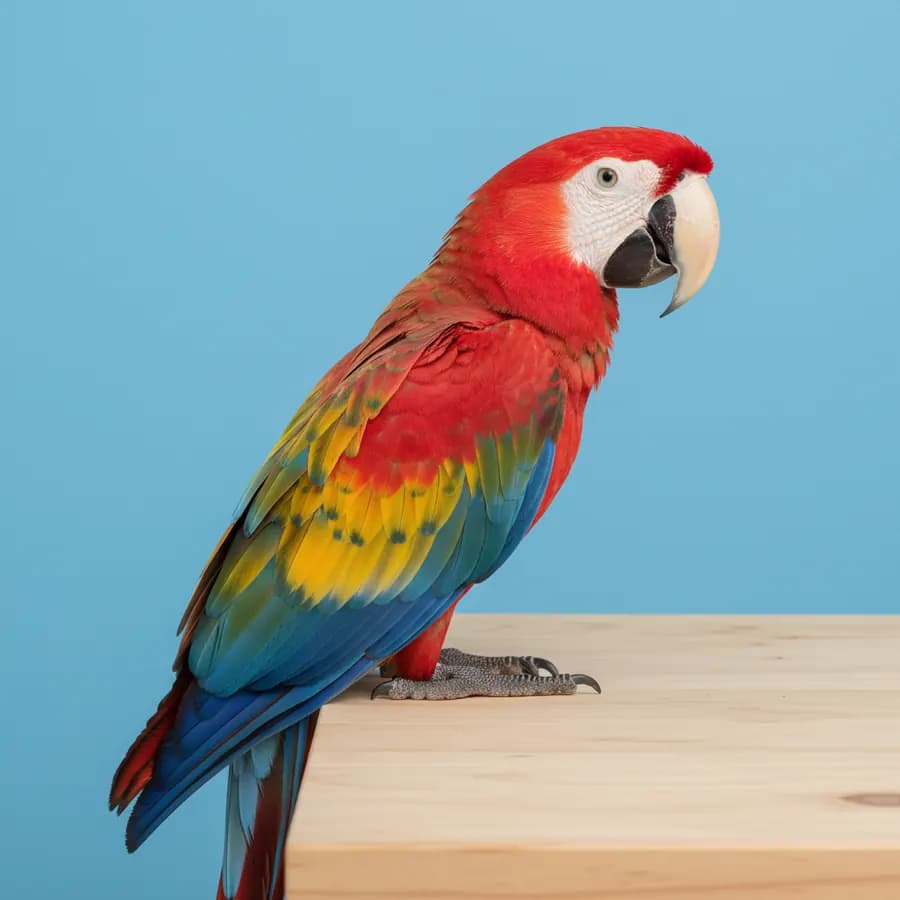 Scarlet Macaw with characteristic red plumage